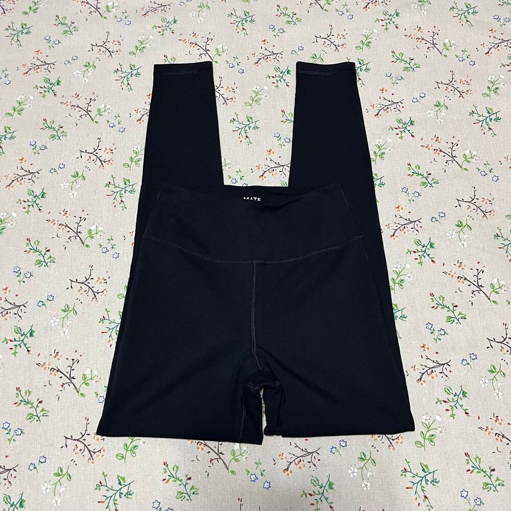 MATE the Label Organic Stretch Full Length Legging Black Small Cotton Workout - Picture 4 of 7